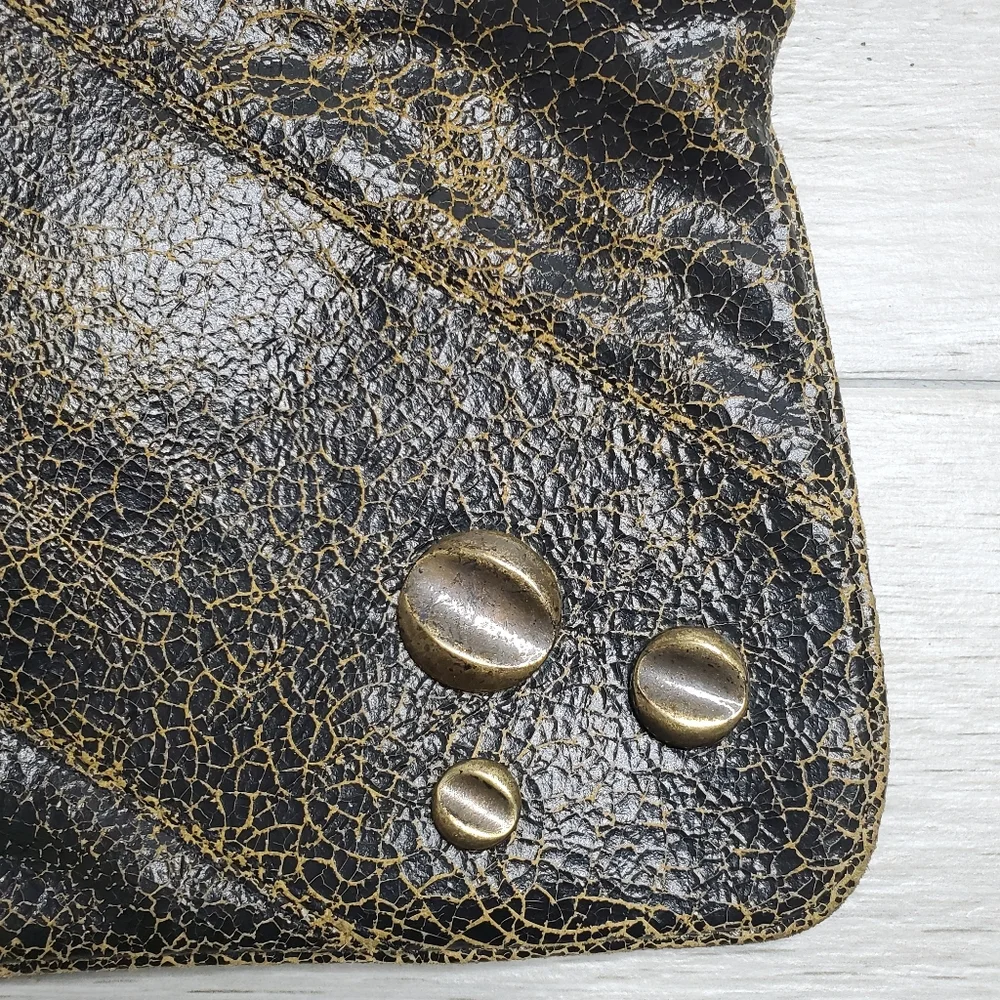 BRYNA NICOLE Cracked Leather Crossbody/Belt Bag.